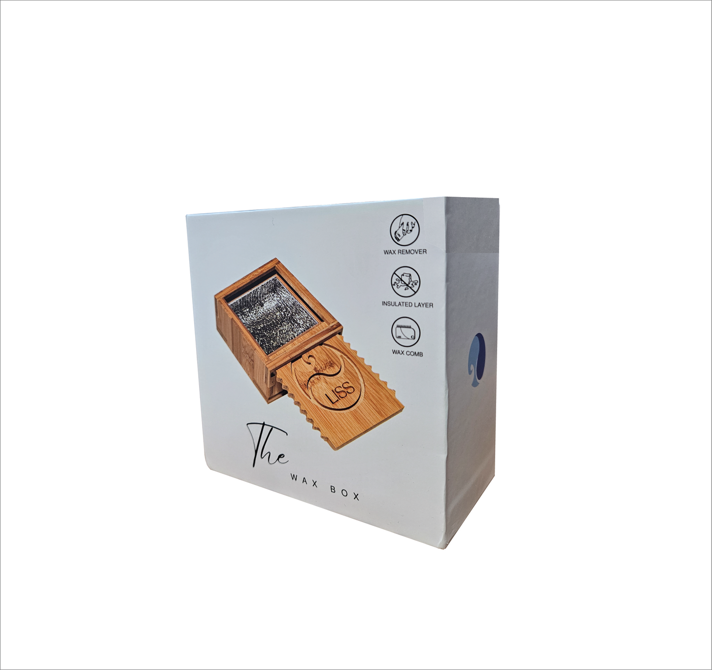 Eco-friendly wooden surfboard wax box with grater and storage drawer