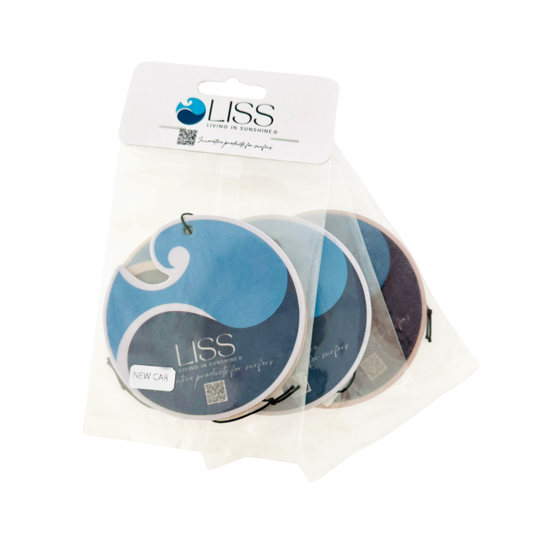 LISS Living In Sunshine new car scented hanging air fresheners in clear pack