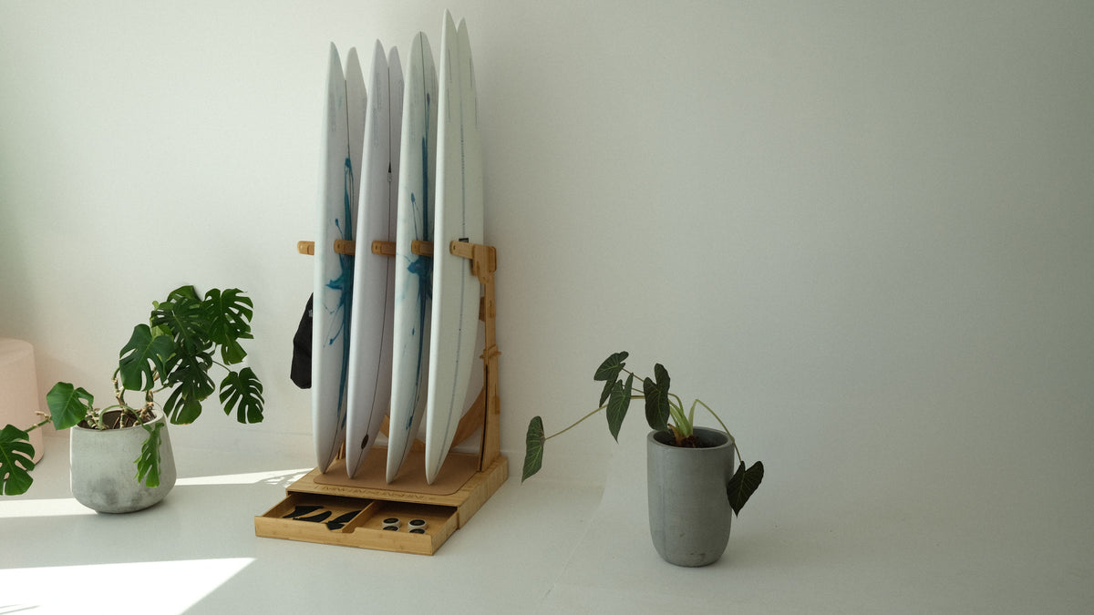 Vertical Surfboard Stand & Storage Rack | The Spirit Rack by LISS ...