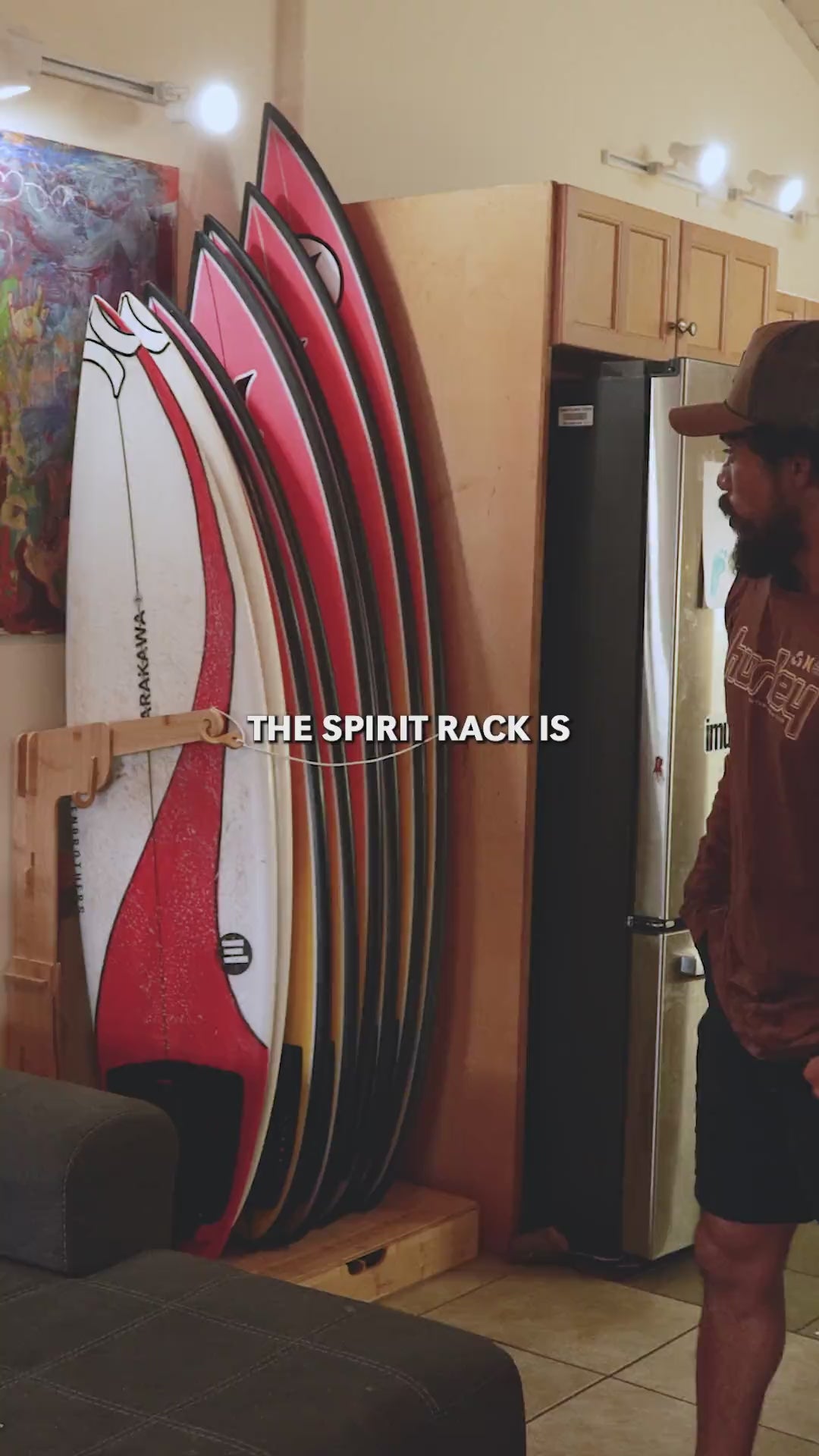 Vertical Surfboard Stand & Storage Rack | The Spirit Rack by LISS ...